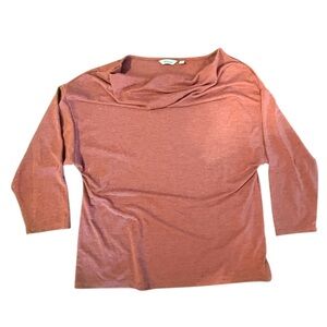 2/$15 Reitmans Pink Cowl Neck T-Shirt Small